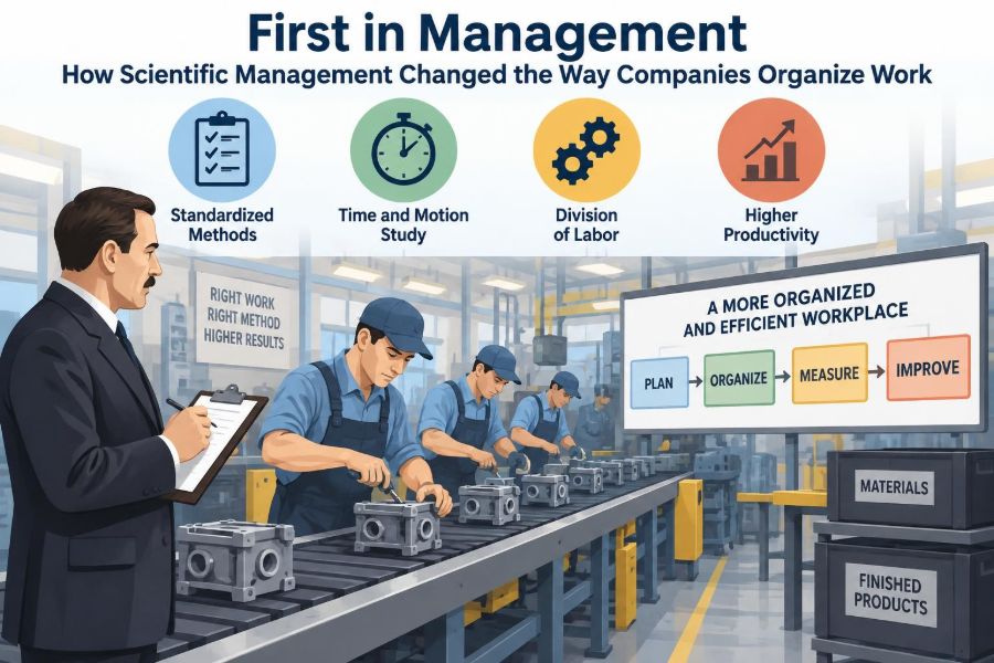 📊 First in Management: How Scientific Management Changed the Way Companies Organize Work