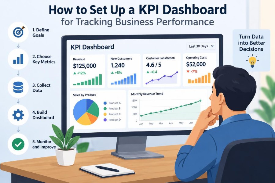 📊 How to Set Up a KPI Dashboard for Tracking Business Performance