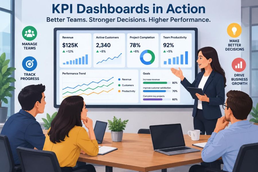 📊 Real-World Uses of KPI Dashboards in Managing Teams and Business Performance
