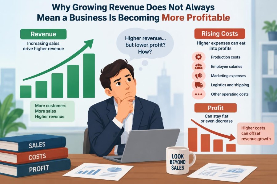 📊 Why Growing Revenue Does Not Always Mean a Business Is Becoming More Profitable