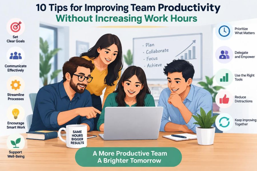 📊 10 Tips for Improving Team Productivity Without Increasing Work Hours