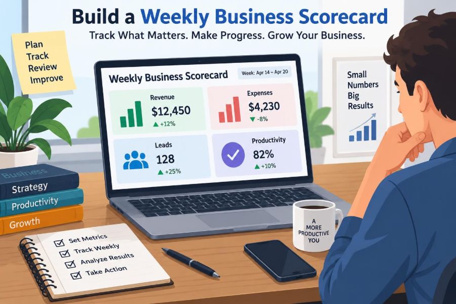 📊 DIY: Build a Weekly Business Scorecard for Revenue, Expenses, Leads, and Productivity