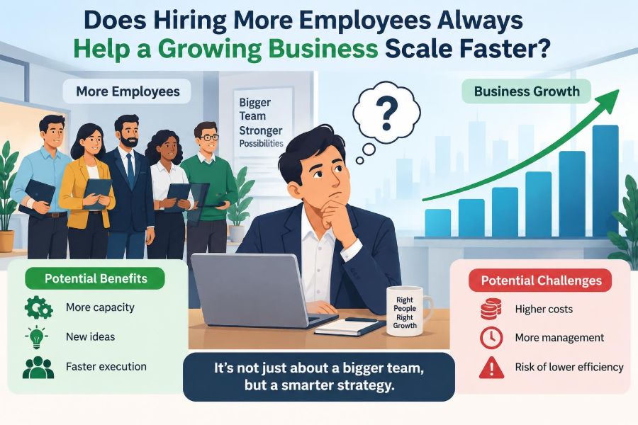 📊 Does Hiring More Employees Always Help a Growing Business Scale Faster?