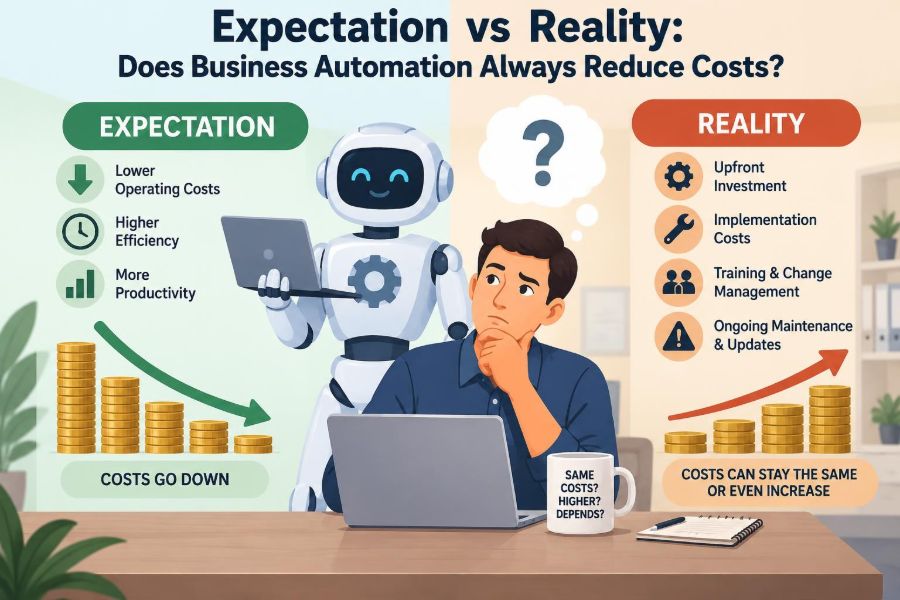 📊 Expectation vs Reality: Does Business Automation Always Reduce Costs?