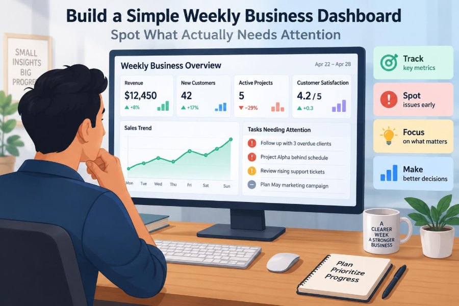 📊 How to Build a Simple Weekly Business Dashboard That Shows What Actually Needs Attention