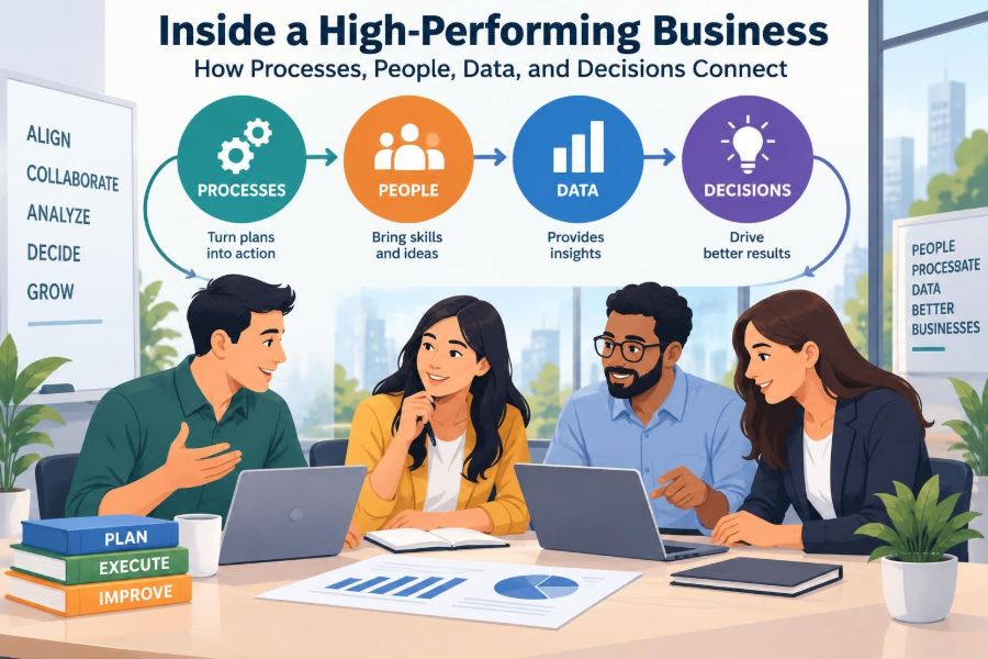 📊 Inside a High-Performing Business: How Processes, People, Data, and Decisions Connect