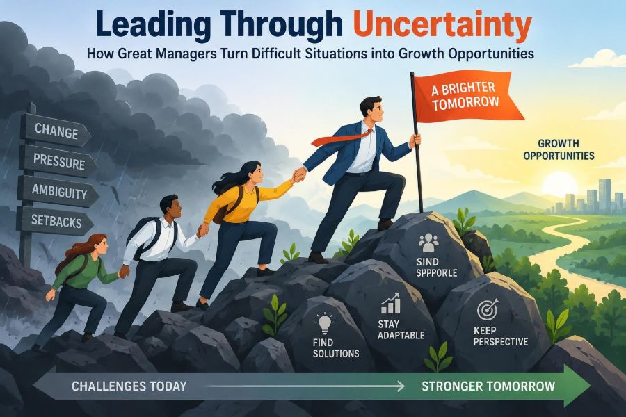📊 Leading Through Uncertainty: How Great Managers Turn Difficult Situations into Growth Opportunities