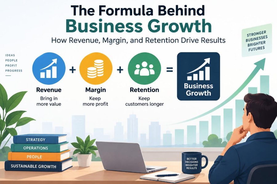 📊 The Formula Behind Business Growth: How Revenue, Margin, and Retention Drive Results