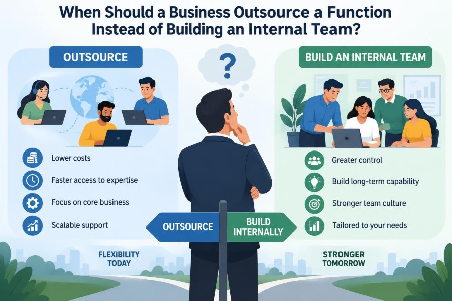 📊 When Should a Business Outsource a Function Instead of Building an Internal Team?