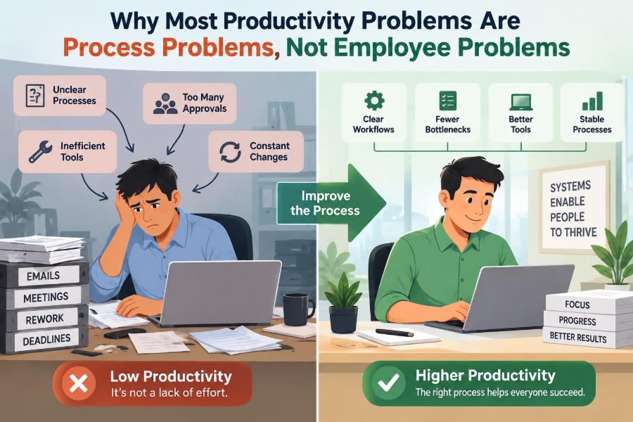 📊 Why Most Productivity Problems Are Process Problems, Not Employee Problems