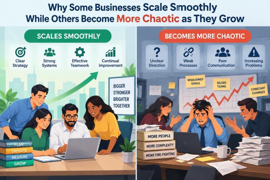 📊 Why Some Businesses Scale Smoothly While Others Become More Chaotic as They Grow